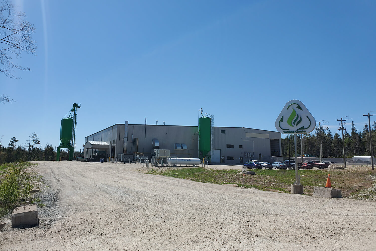 The Sustane Chester facility, one of the park's bioeconomy success stories. This firm specializes in transforming municipal solid waste (MSW) back into raw materials