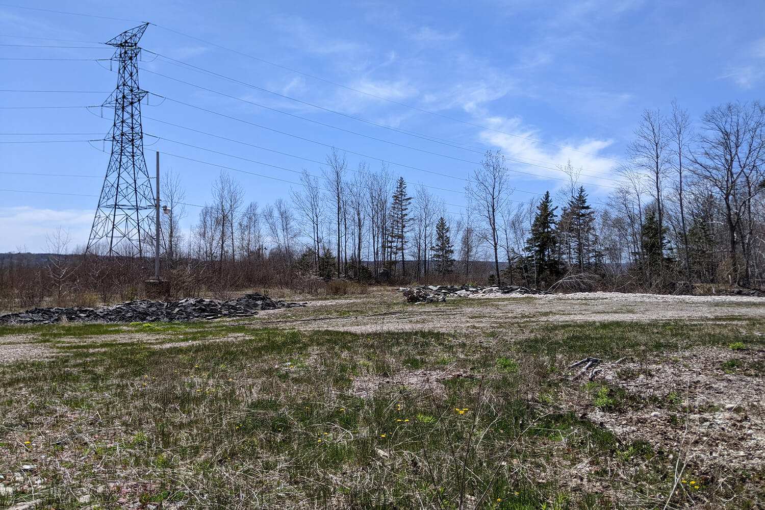 A flat, cleared land parcel available on site