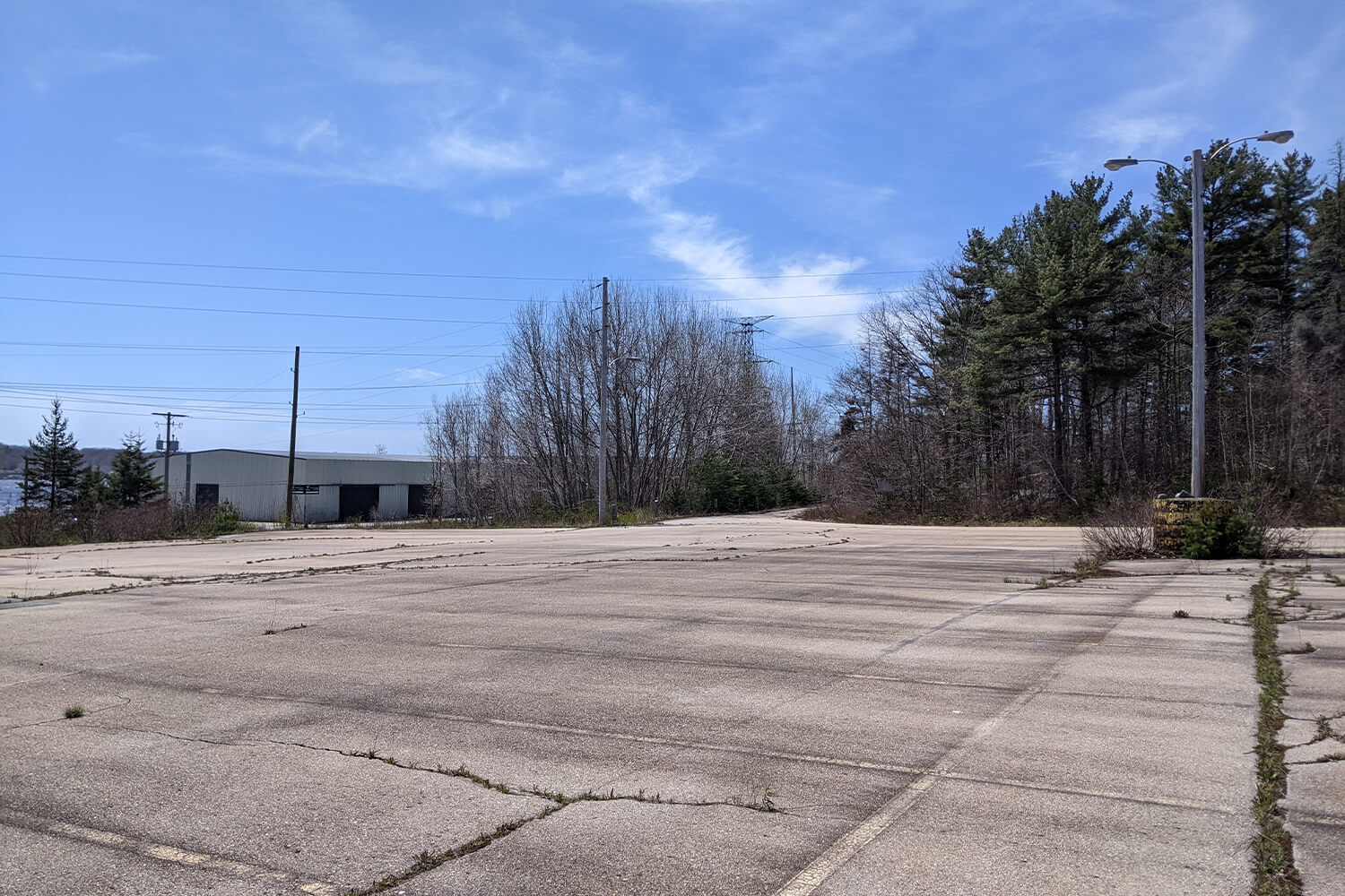 Paved land parcel available for development